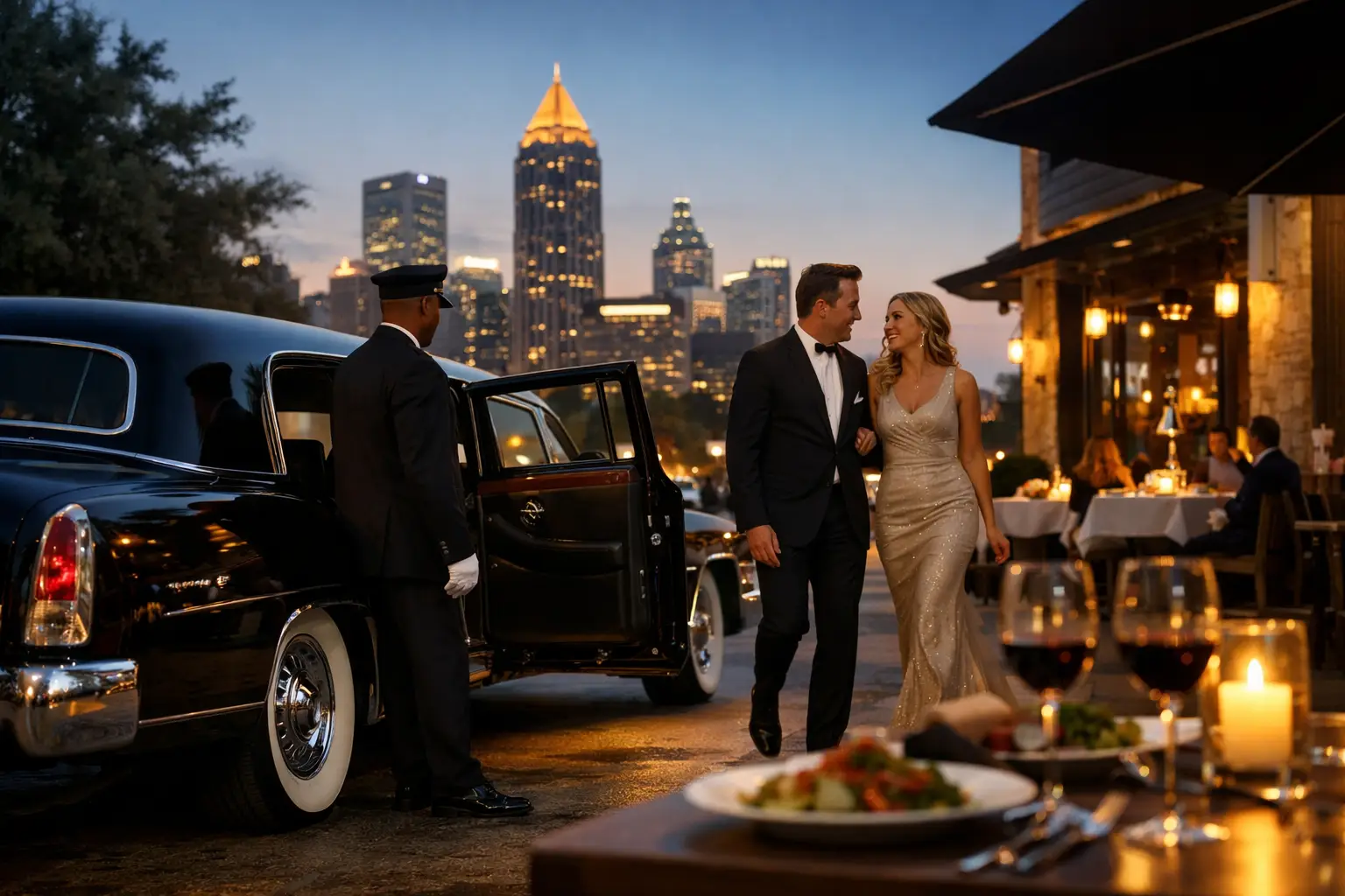 Luxury Dining Transportation Atlanta, Beautifully Timed